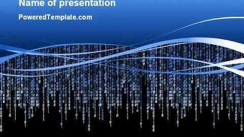 Matrix Theme PowerPoint Template by PoweredTemplate.com