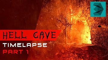 Hell Cave | 3ds Max Timelapse | Part 1 - Modeling the cave
