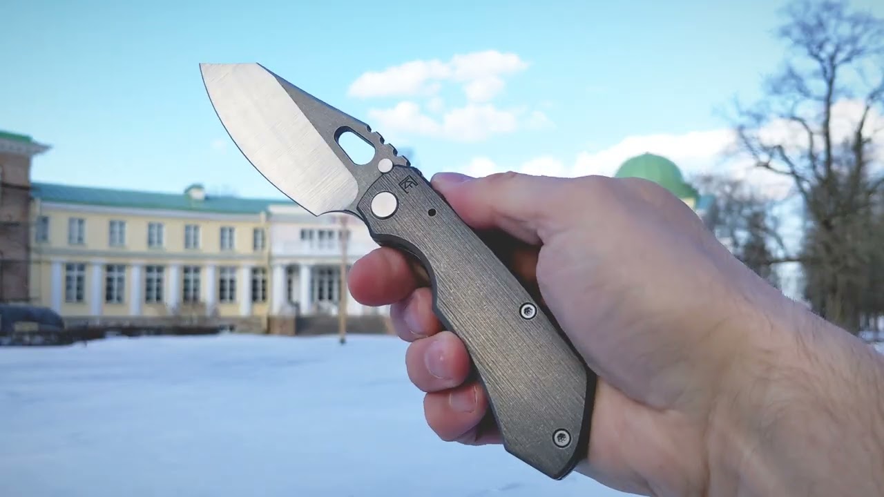 CKF Rotten Evolution 2.0 grey Ti handle grey Ti clip & spacer M390 satin stonewash