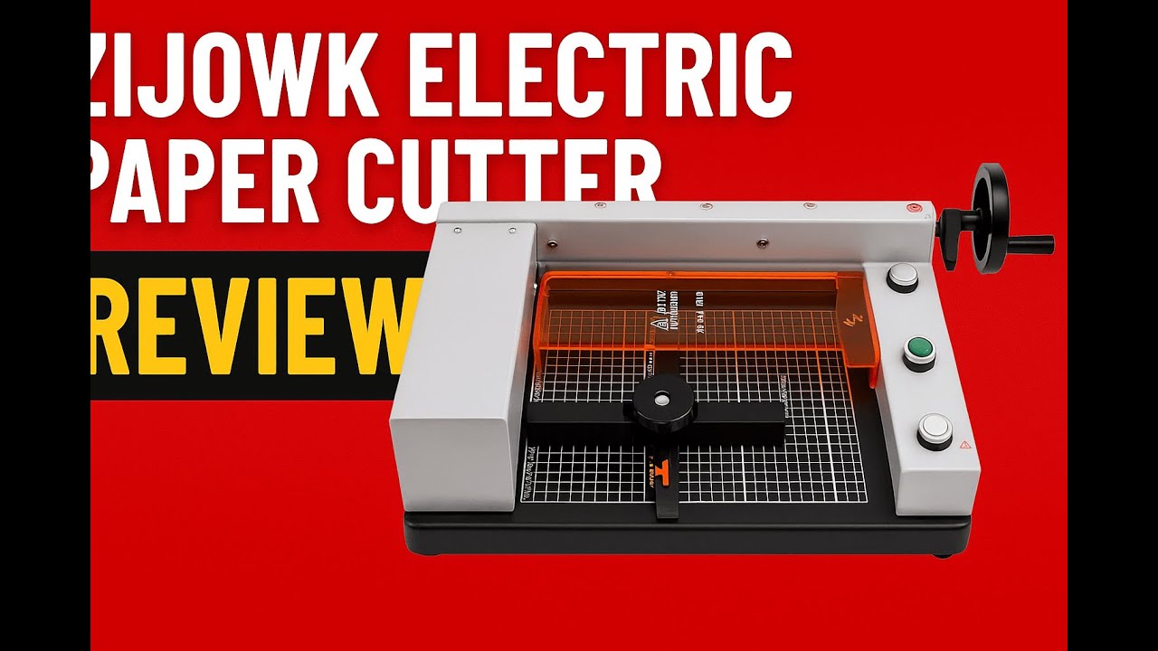 Review - ZIJOWK Electric Paper Cutter - 300mm Cutting Width, 40mm Cutting Thickness, Desk