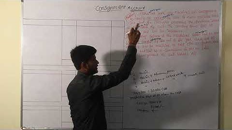 INTER II YEAR - COMMERCE -  CONSIGNMENT ACCOUNTS  PROBLEM 4  - PART 1