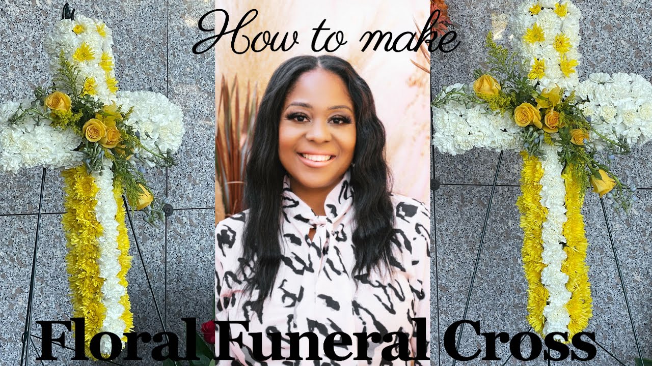 How to Make a Floral Funeral Cross An Easy DIY YouTube