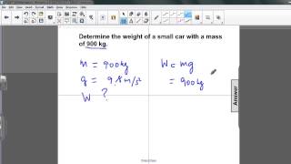 Dynamics - Mass, Weight, & Normal Force Q25