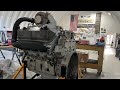Detroit diesel 8v92TA assembly after tear down. Scenicruiser bus engine upgrade.