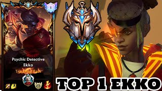 Wild Rift Ekko - Top 1 Ekko Psychic Detective Skin Gameplay Rank Challenger