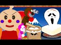 お正月に餅つき大会！お友達のパンダちゃんも呼んでぺったんこ。完成したお餅を焼くとお化けに変身して追いかけてきた。