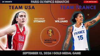 🔴 LIVE: 🇺🇸 TEAM USA vs FRANCE 🇫🇷 Watchalong | GOLD MEDAL GAME | FIBA WOMEN'S WORLD CUP QUARTERF