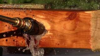 Turbo nozzle drilling a hole through a 2x4!!