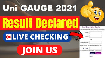 Uni GAUGE 2021 Result (Declared) - Check Your Uni GAUGE 2021 Result Here