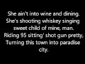 Brantley Gilbert My Baby's Guns N' Roses lyrics