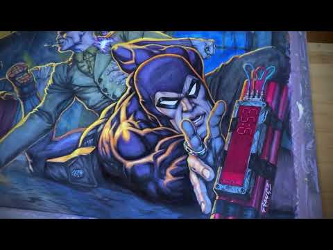 Time-lapse video of Frew cover issue 2022 being inked & painted by Grange Wallis - GrangeWallis.com