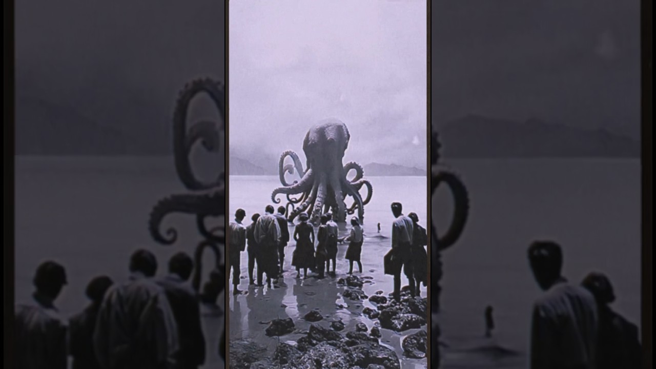 Beach crowd witness shapeshifting Alien 