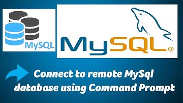 Connect to remote MySql database using Command Prompt