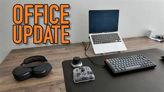 Small office update: desk mat, 1st step of security and cable management solution