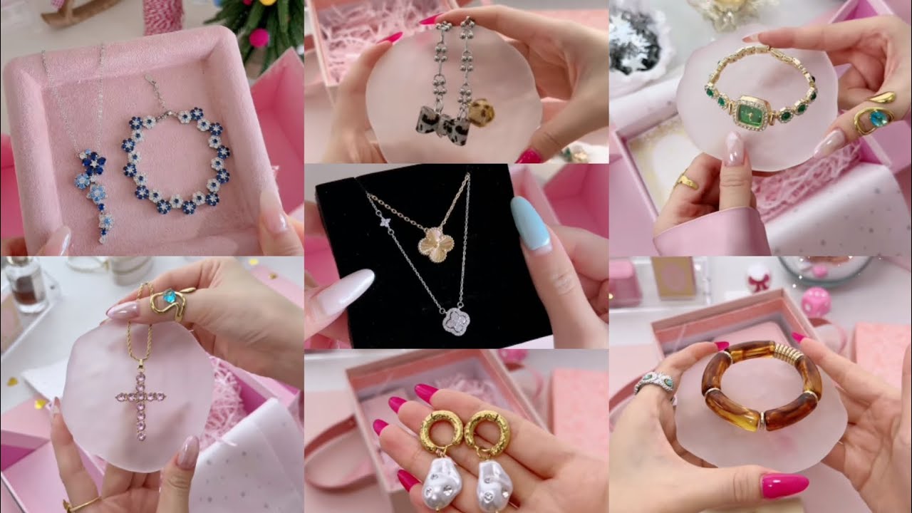 Asthetic Jewels Packing Order| Satisfying ASMR| Bracelet• Earring• Ring• Free Gifts🌼