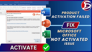 Activate Microsoft Office | Product Activation Failed This Copy of Microsoft Office is Not Activated