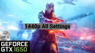 Intel i5-10300h GTX1650 | Battlefield 5 1440p - All settings