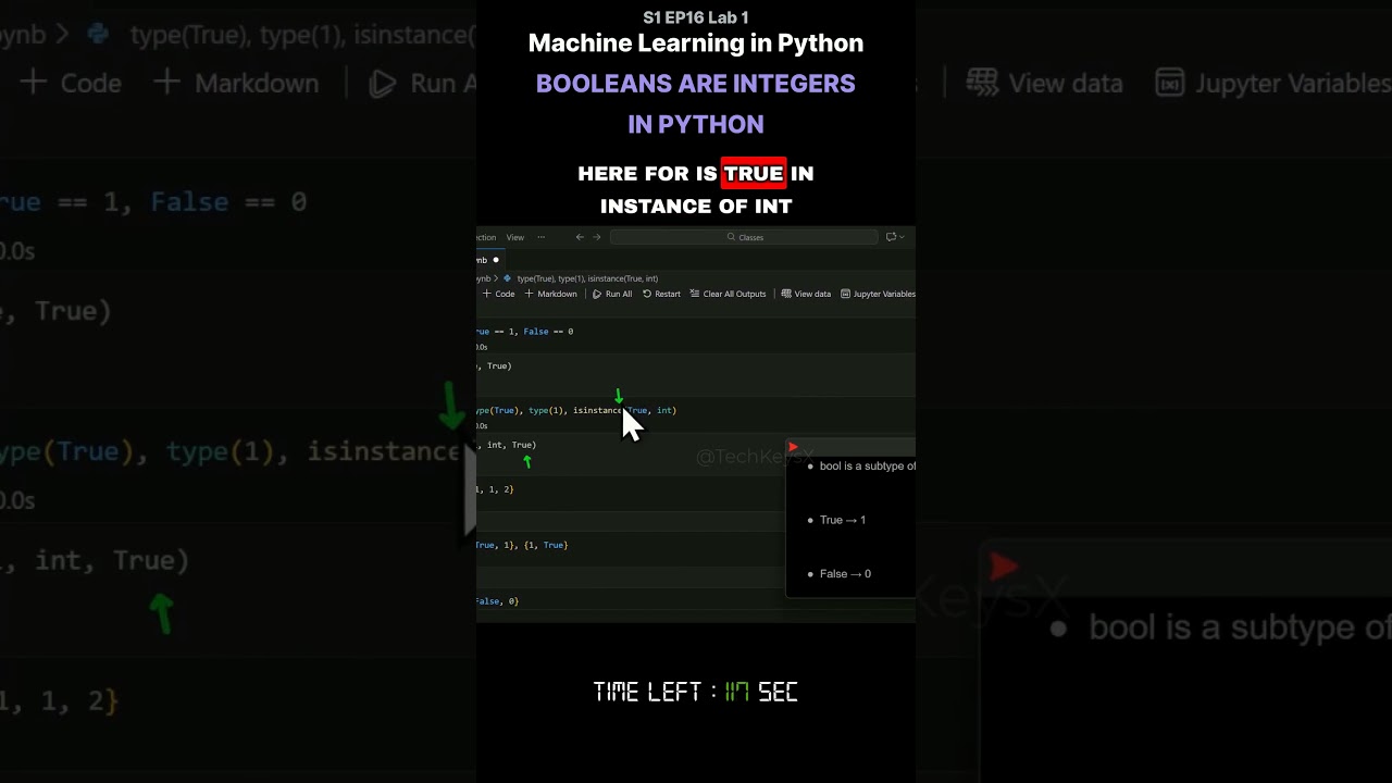 V S1 EP16 Лабораторная работа 1 Машинное обучение в Python Логические значения являются целыми чи...