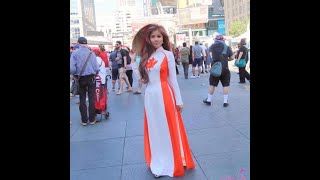 Ao Dai Day May 15th - flag raising