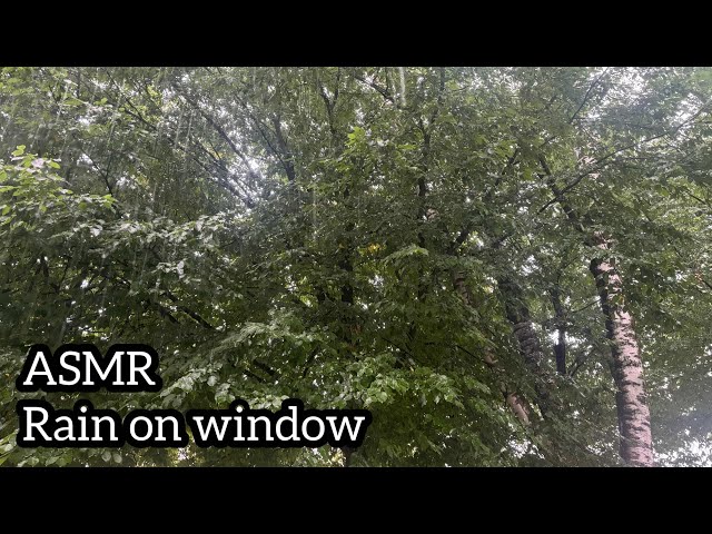 ASMR 🌙 Rain on window - Heavy rain sounds (no talking)