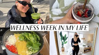 wellness week in my life: consistent workouts, healthy meals, trying overnight oats