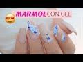 Como Hacer: Efecto MARMOL con Gel Polish + VANELISA Gel Kit Review