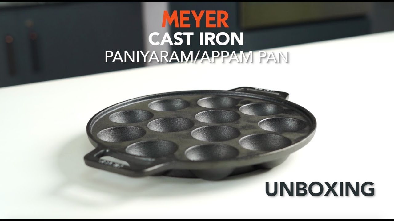  Meyer Pre Seasoned Cast Iron 12 Cavity Appam Patra