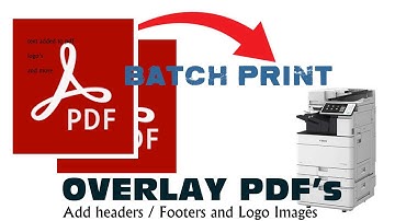 How to batch print overlay two pdf