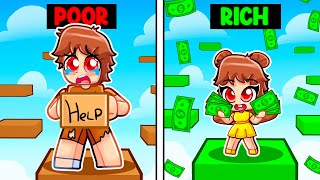 POOR vs RICH Obby With MY Little Sister in Roblox!