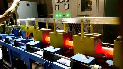 Continuous induction tempering line for bar materials & Metal induction quenching hardening machine