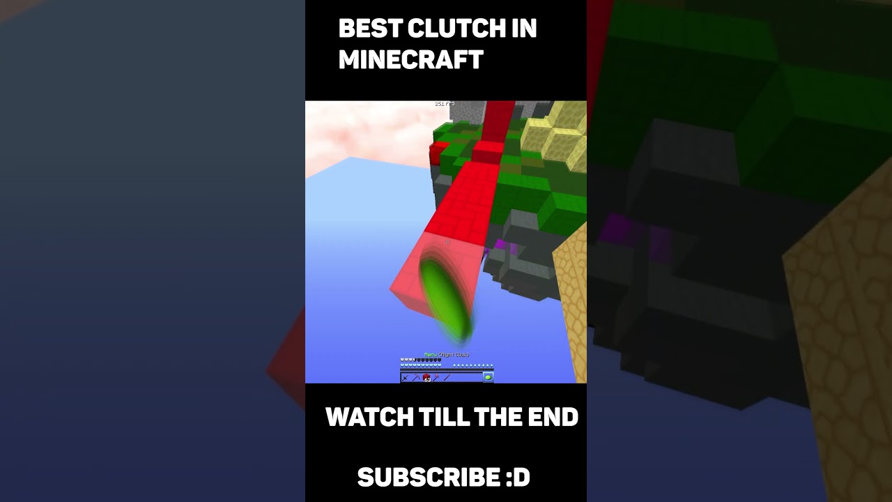 MINECRAFT BEST CLUTCH ? #shorts #minecraft #clutch #1000cps #cps #bedwars #minecraft #shorts