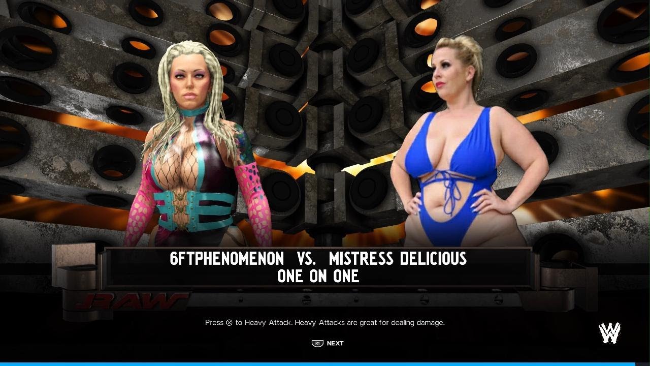 WWE 2K24 6ftPhenomenon 🆚 Mistress Delicious YouTube