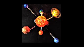 SOLAR SYSTEM WORKING MODEL(3D) with REVOLVING PLANETS  Using Waste Material(DIY) for School Project