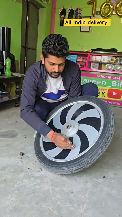 Hf deluxe bike me लगाई modify rim cover all india delivery #no1naveenbike165 #naveenbikefeatures