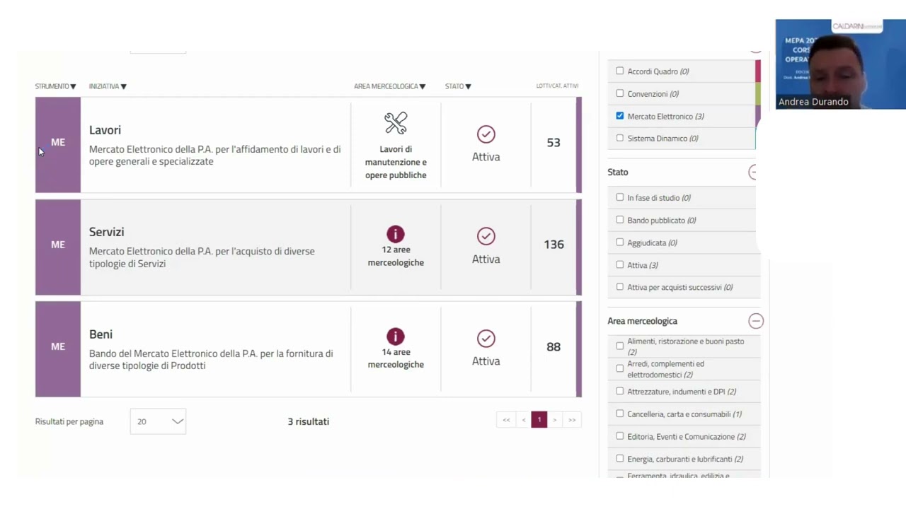 Anteprima corso Dott. Durando - Corso operativo – MEPA 2025