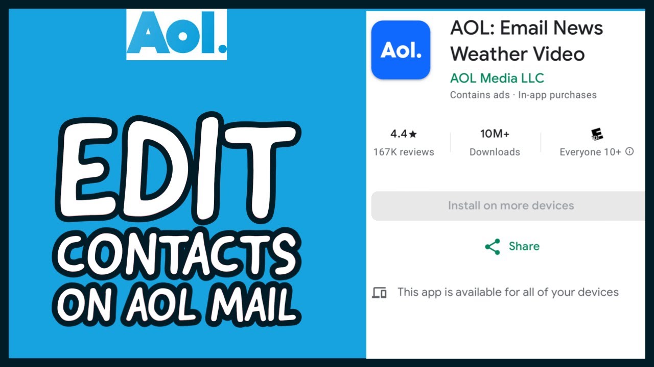 How to Edit Contact on AOL Mail? Update your Contact on AOL Mail on 