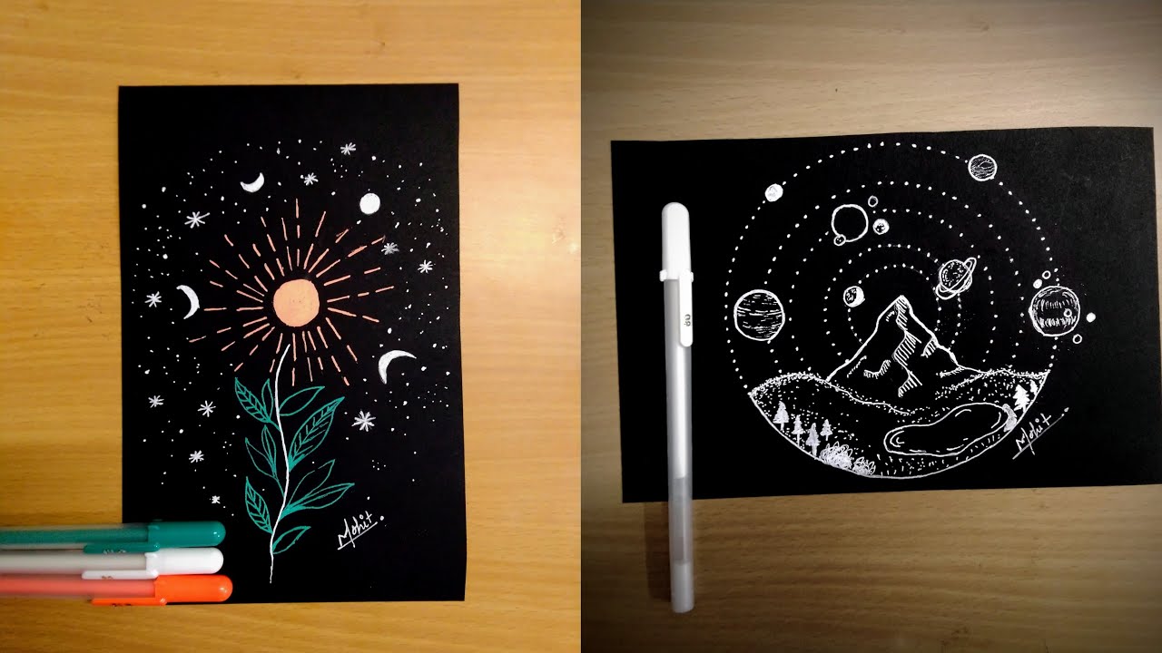 How to Create a Drawing on Black Paper