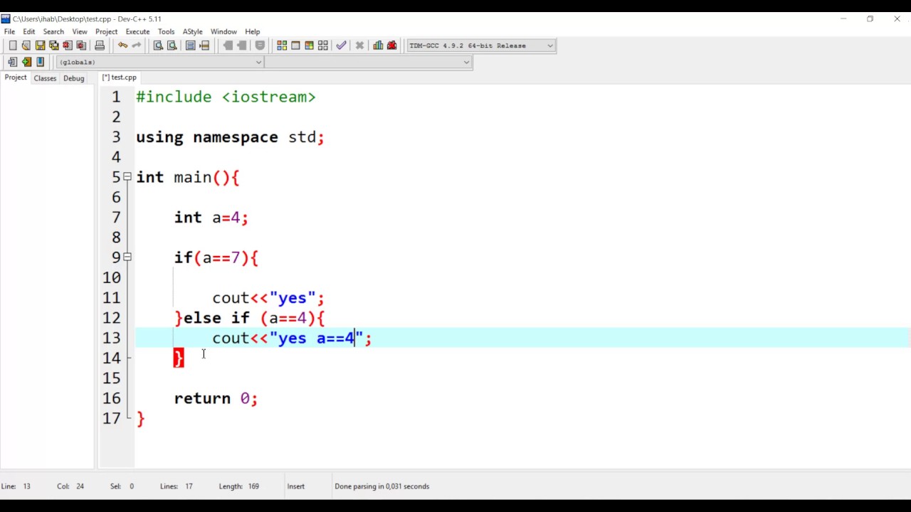 [ تعلم C++ ] درس #12-دالة شرطية if- else if -else - YouTube
