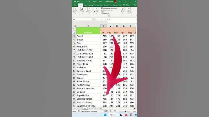Select all data without scrolling down - Excel Tips and Tricks