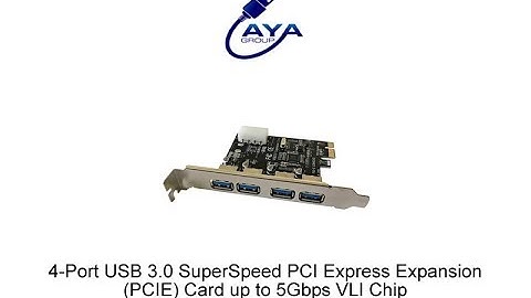 4-Port USB 3.0 SuperSpeed PCI Express Expansion (PCIE) Card up to 5Gbps VLI Chip