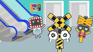 迷子になった踏切たち　踏切アニメ　カンカン　Fumikiri Animememe Railroadrossing Keretaapi Levelcrossing 電車