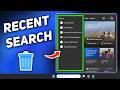 How to Remove Recent Files from Start Menu Windows 11