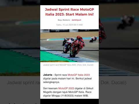 Jadwal Sprint Race MotoGP Italia 2023: Start Malam Ini!