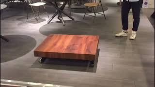 Modern Transformable Coffee Table in Wood and Metal, Made in Italy - Spirit - Viadurini Living
