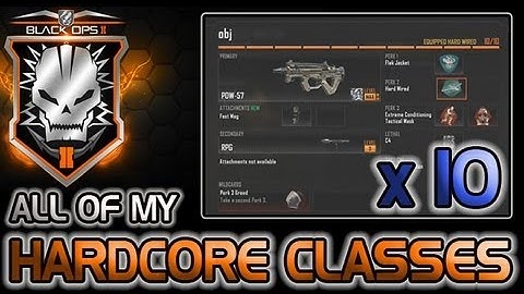 Black Ops 2: All my Hardcore Class Setups / Classes in one video.