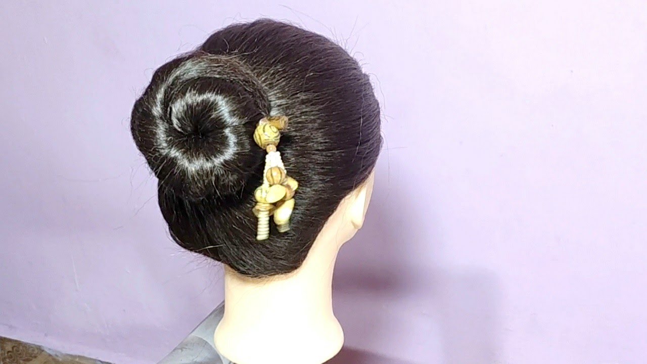 1 Minute Juda Hairstyle with Bun Stick || Quick and Easy Juda hairstyle ...