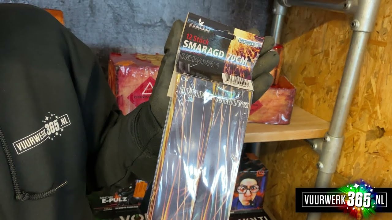 Unboxing Smaragd sterretje 70m Categorie 1 feestvuurwerk sterren