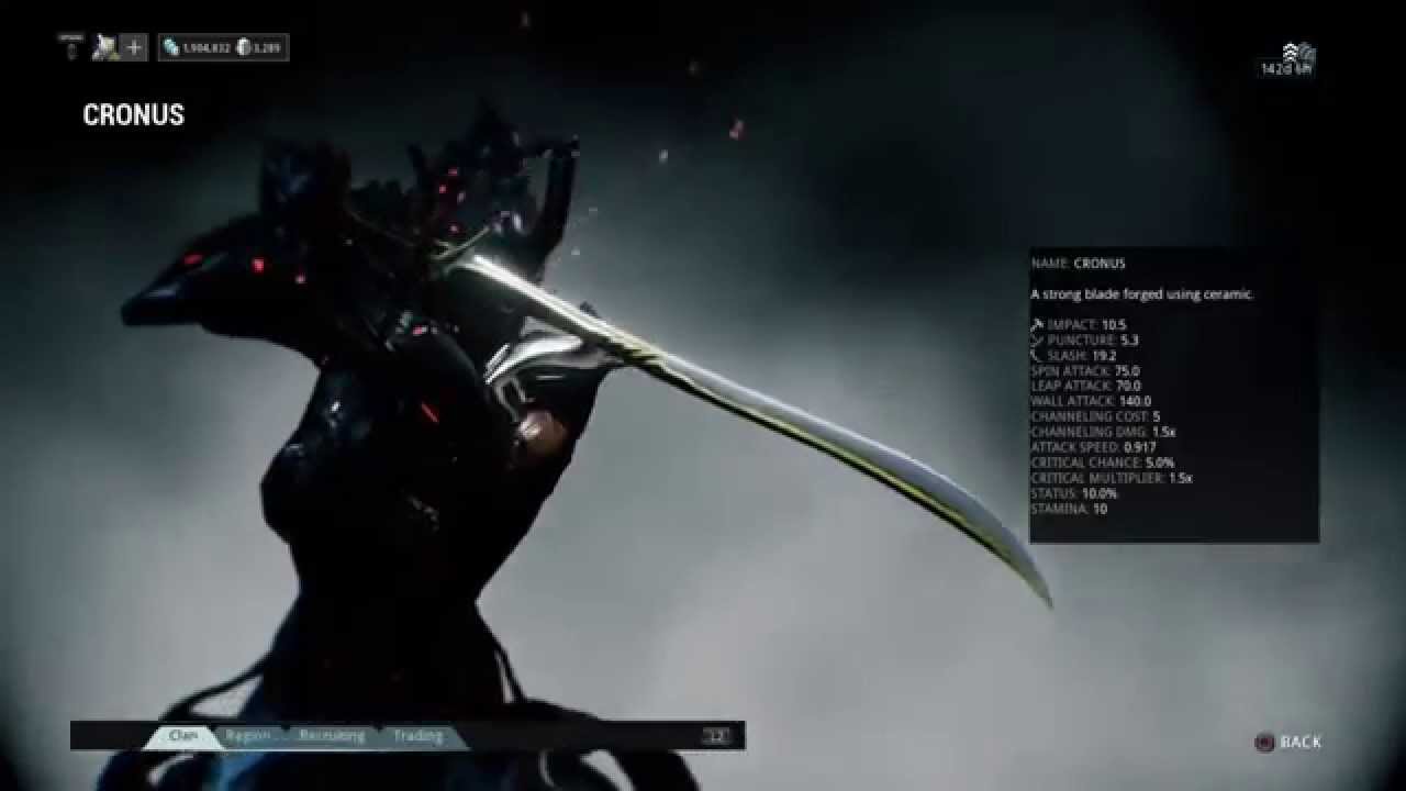 WARFRAME Weapons Archive Cronus YouTube