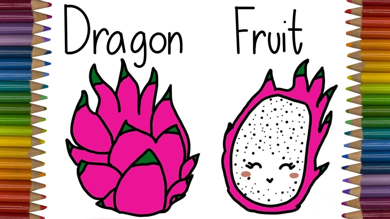 How to Draw a Dragon Fruit Easy Drawing Tutorials for Kids by Colours