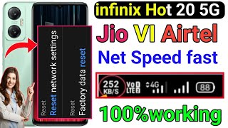Infinix Hot 20 5G Net Speed Fast Trick How To Fast Internet Speed Infinix Hot 20 5G 2022